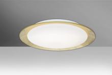 Besa Lighting TUCA15GFC-LED - Besa, Tuca 15 Ceiling, Opal/Gold Foil, Finish, 1x20W LED