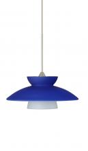 Besa Lighting X-271823-SN - Besa Pendant For Multiport Canopy Trilo 7 Satin Nickel Blue Matte 1x50W MAX GY6.35 Base