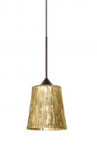 Besa Lighting X-5125GF-BR - Besa Pendant For Multiport Canopy Nico 4 Bronze Stone Gold Foil 1x35W MAX GY6.35 Base