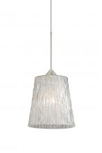 Besa Lighting X-5125GL-SN - Besa Pendant For Multiport Canopy Nico 4 Satin Nickel Stone Glitter 1x35W MAX GY6.35 Base