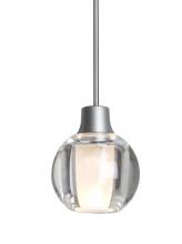 Besa Lighting X-BOCA3CL-SN - Besa, Boca 3 Cord Pendant For Multiport Canopies, Clear, Satin Nickel Finish, 1x35W MAX GY6.35 Base