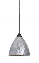 Besa Lighting X-EVESS-LED-BR - Besa, Eve Cord Pendant For Multiport Canopies, Stone Silver Foil, Bronze Finish, 1x5W LED