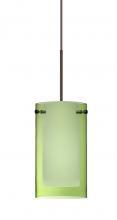 Besa Lighting X-L44007-BR - Besa Pendant For Multiport Canopy Pahu 4 Bronze Transparent Olive/Opal 1x35W MAX GY6.35 Base