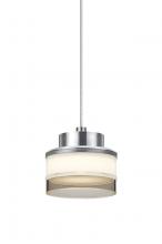 Besa Lighting X-PIVOTSM-LED-SN - Besa, Pivot Cord Pendant For Multiport Canopy, Opal Glossy/Smoke, Satin Nickel Finish, 1x3W LED