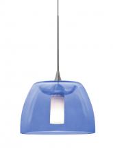 Besa Lighting X-SPURBL-SN - Besa Spur Cord Pendant For Multiport Canopy, Blue, Satin Nickel Finish, 1x35W MAX GY6.35 Base