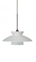 Besa Lighting XP-271825-BR - Besa Pendant Trilo 7 Bronze Frost 1x50W MAX GY6.35 Base
