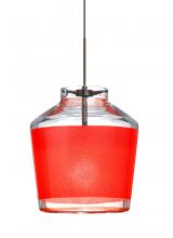 Besa Lighting XP-PIC6RD-BR - Besa Pendant Pica 6 Bronze Red Sand 1x50W MAX GY6.35 Base
