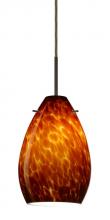Besa Lighting 1BT-171318-BR - Besa Pendant Pera 6 Bronze Amber Cloud 1x50W E12 base