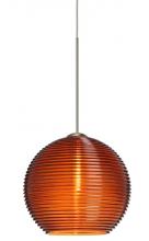 Besa Lighting X-461582-LED-SN - Besa Pendant For Multiport Canopy Kristall 6 Satin Nickel Amber 1x5W LED