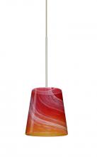 Besa Lighting 1XT-5131SL-LED-SN - BESA PENDANT CANTO 5 SATIN NICKEL SOLARE 1X6W LED