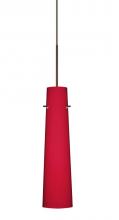 Besa Lighting 1XT-5674RM-LED-BR - Besa Camino Pendant Bronze Ruby Matte 1x50W MAX GY6.35 Base