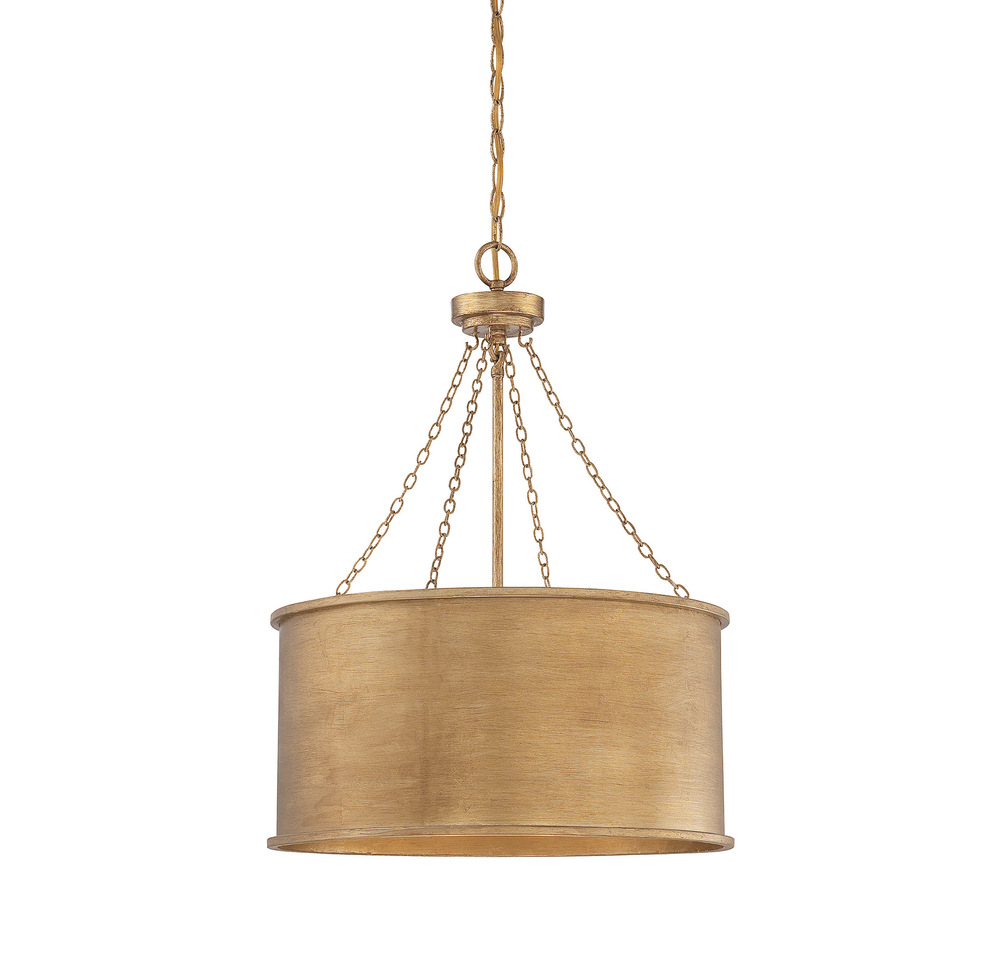 Rochester 4-Light Pendant in Gold Patina