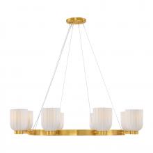 Savoy House 1-3173-8-322 - Isla Blanca 8-Light Chandelier in Warm Brass by Breegan Jane