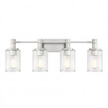 Savoy House 8-1102-4-146 - Concord 4-Light Bathroom Vanity Light in Silver and Polished Nickel