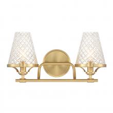 Savoy House 8-3596-2-322 - Candler 2-Light Bathroom Vanity Light in Warm Brass