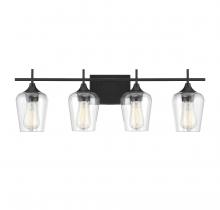 Savoy House 8-4030-4-BK - Octave 4-Light Bathroom Vanity Light in Black