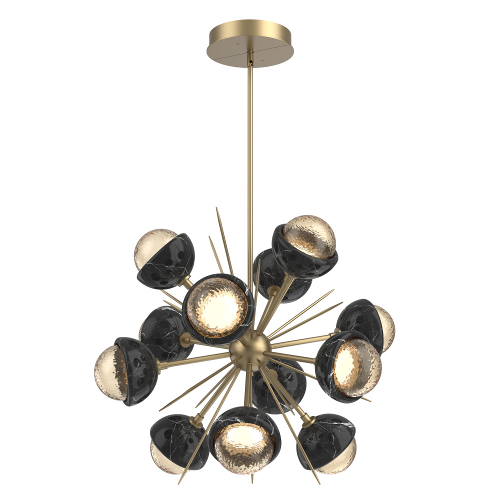 Cabochon Chandelier Large Pendant Novel Brass