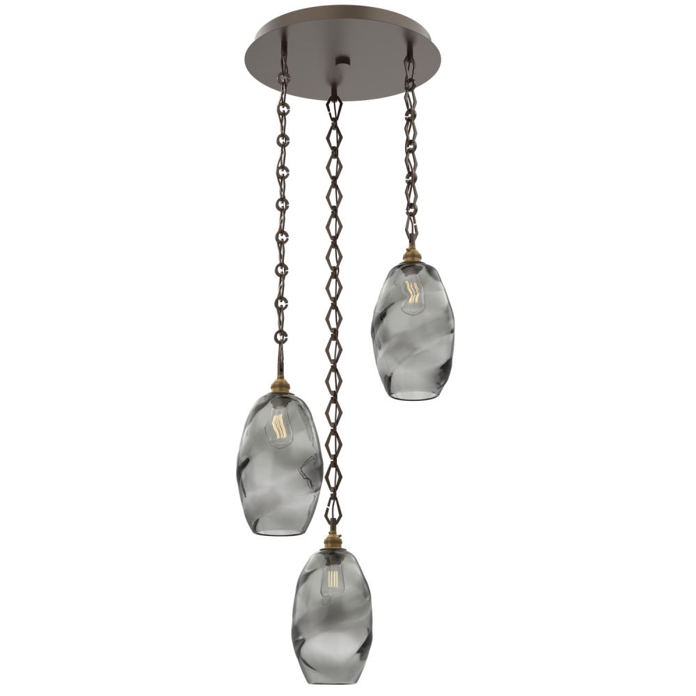 Ellisse Round 3pc Multi-Pendant with Chain