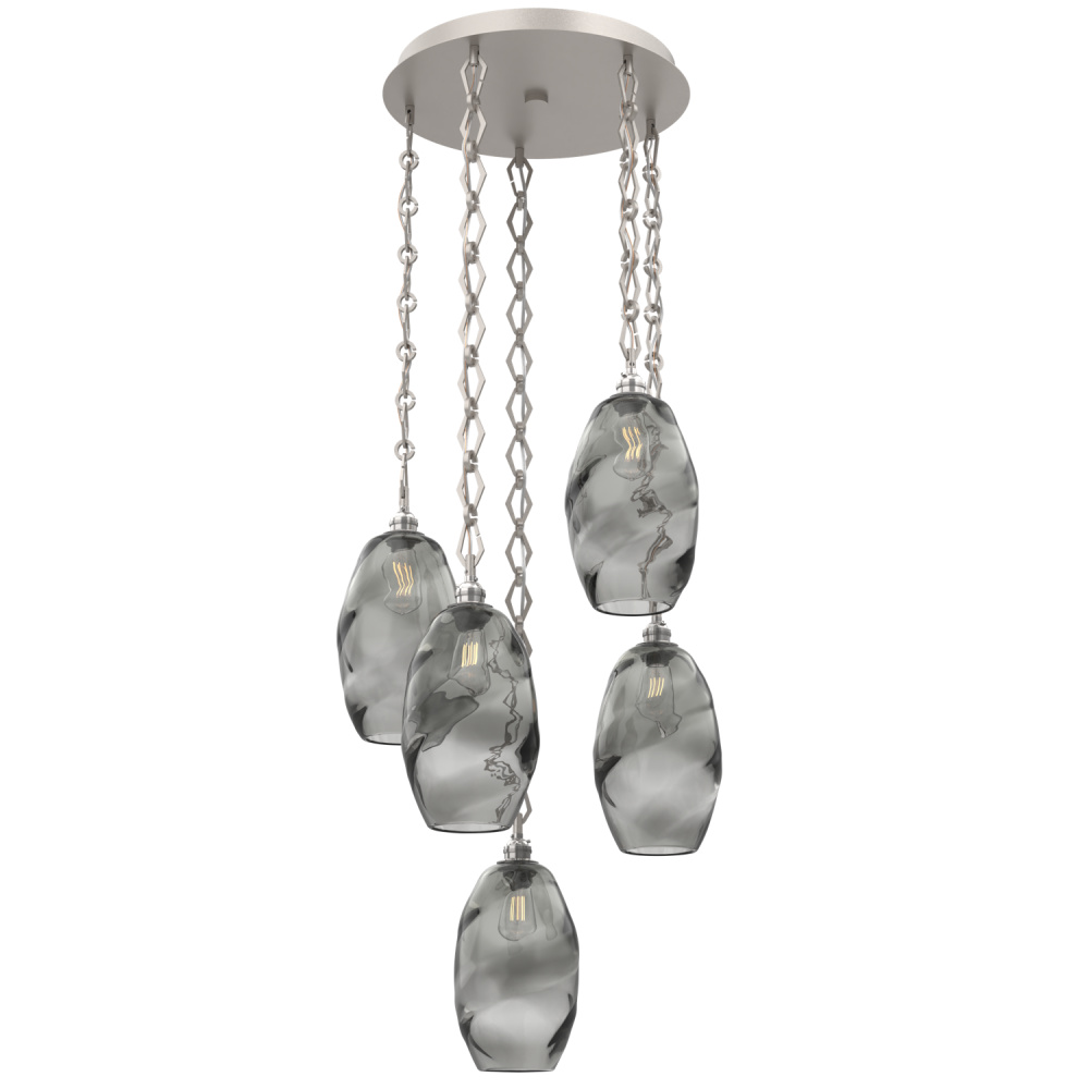 Ellisse Round 5pc Multi-Pendant with Chain