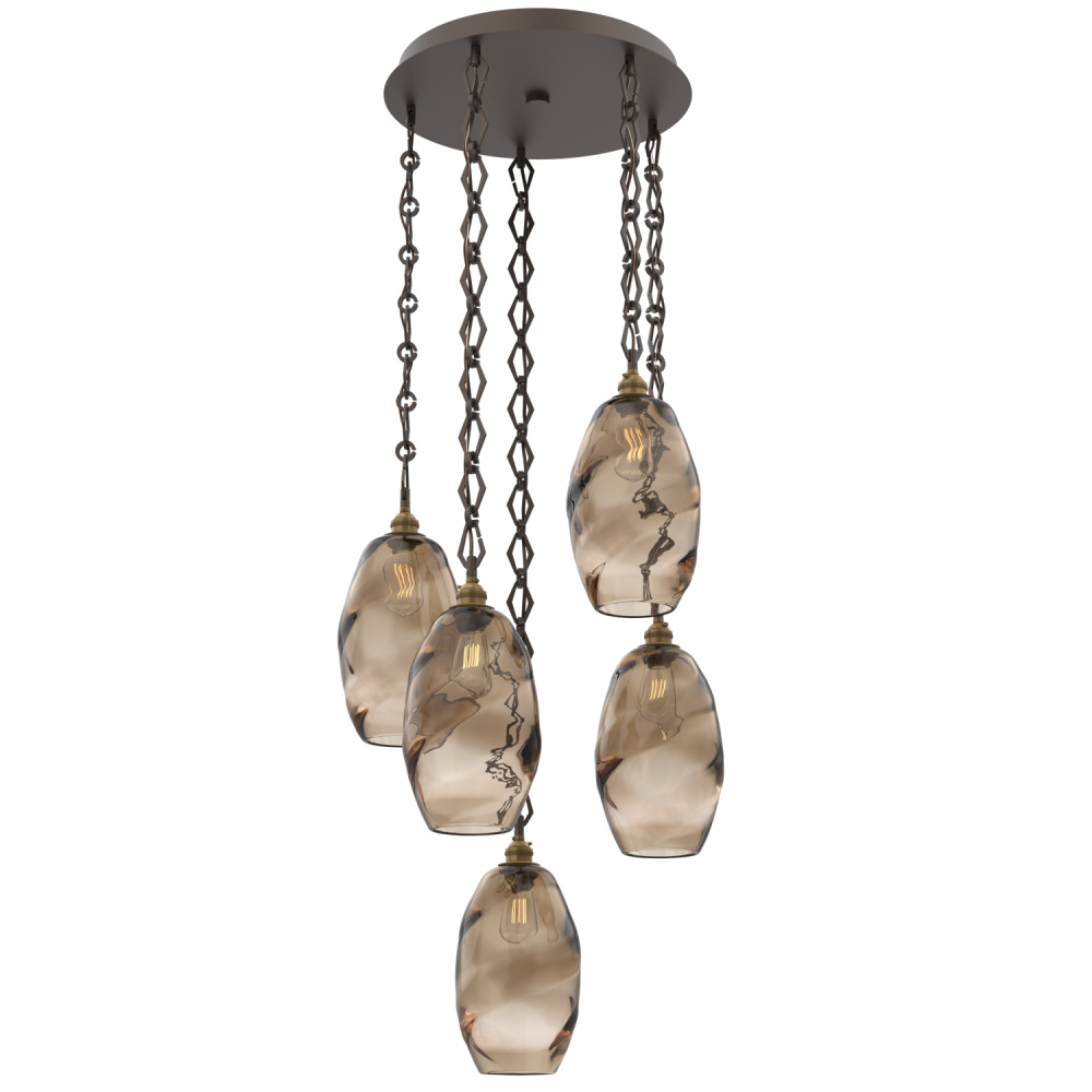 Ellisse Round 5pc Multi-Pendant with Chain