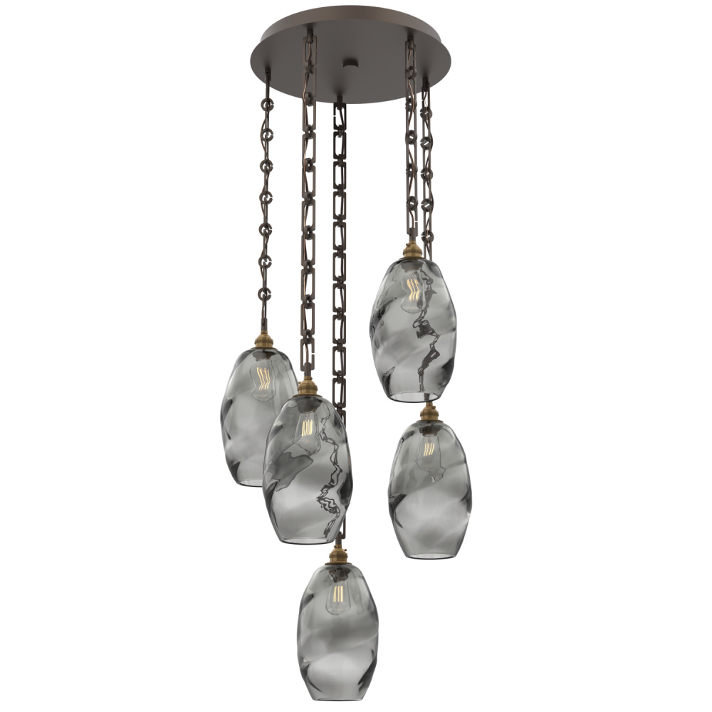 Ellisse Round 5pc Multi-Pendant with Chain