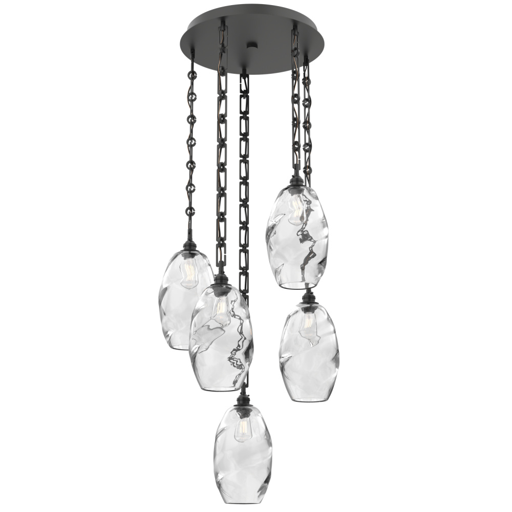Ellisse Round 5pc Multi-Pendant Chain