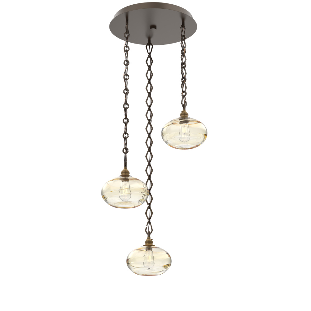 Coppa Round 3pc Multi-Pendant with Chain