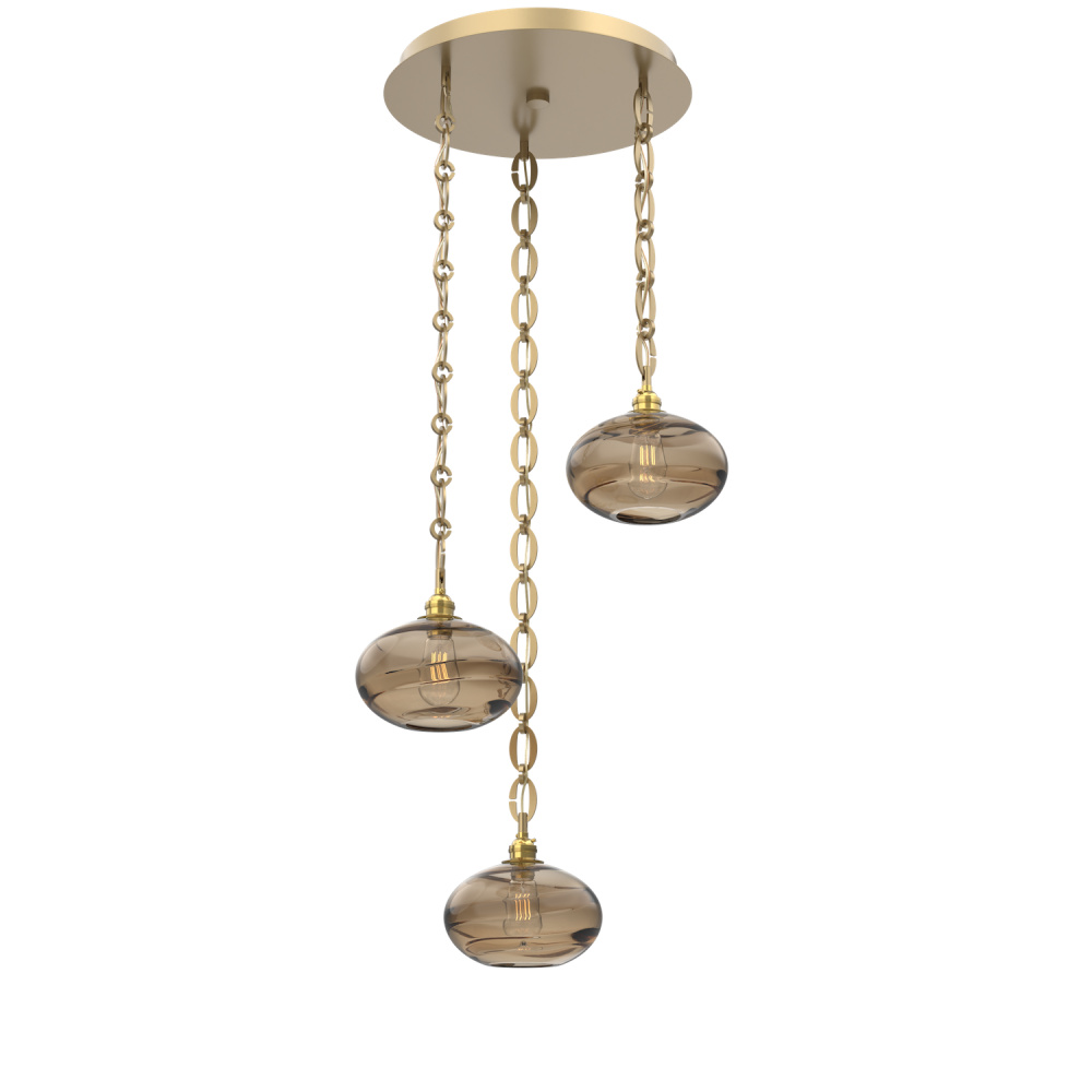 Coppa Round 3pc Multi-Pendant with Chain