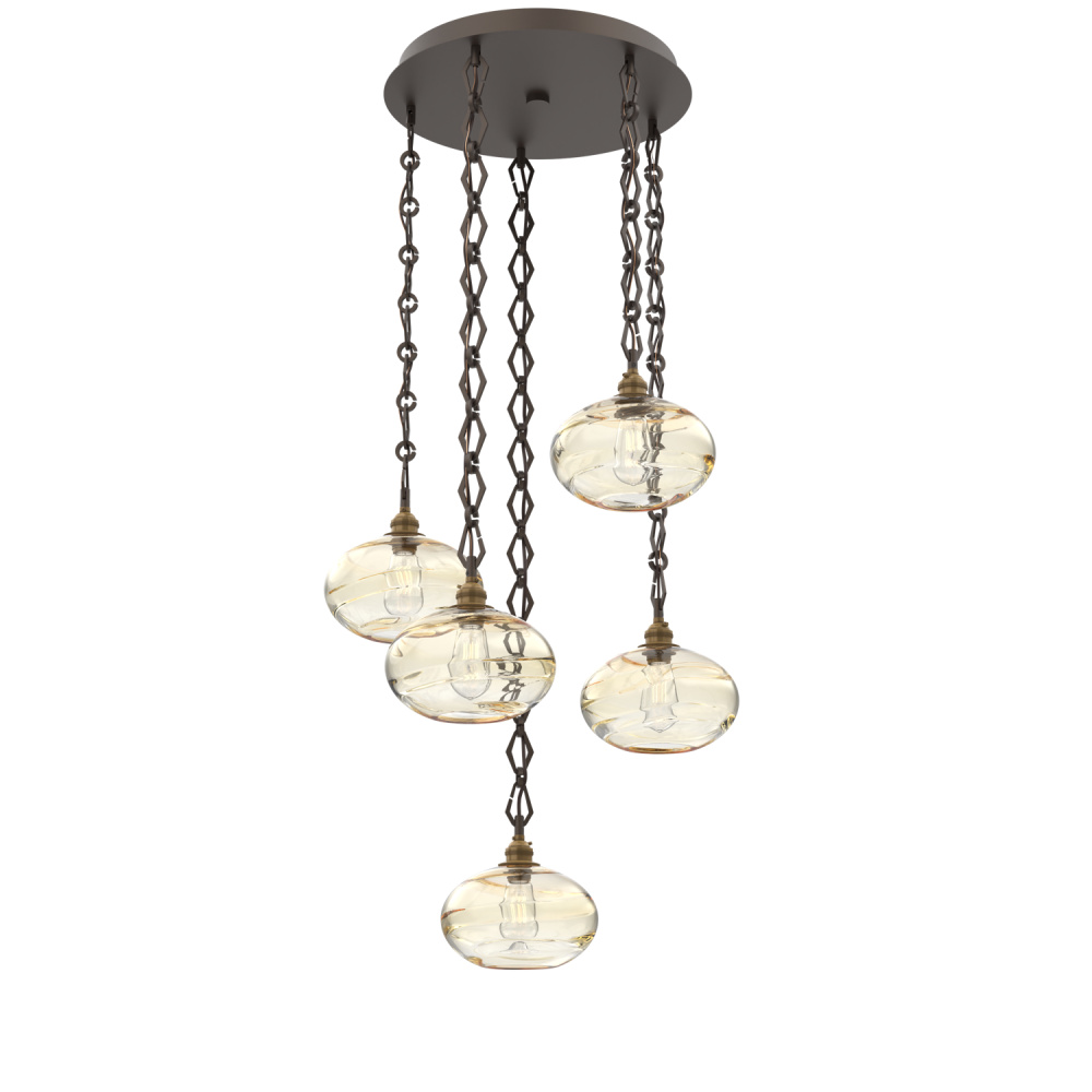 Coppa Round 5pc Multi-Pendant with Chain
