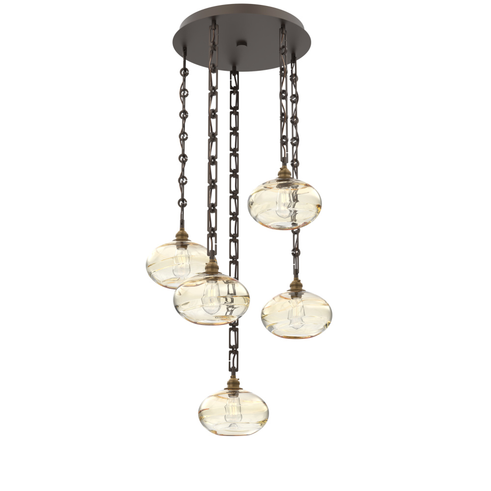Coppa Round 5pc Multi-Pendant with Chain