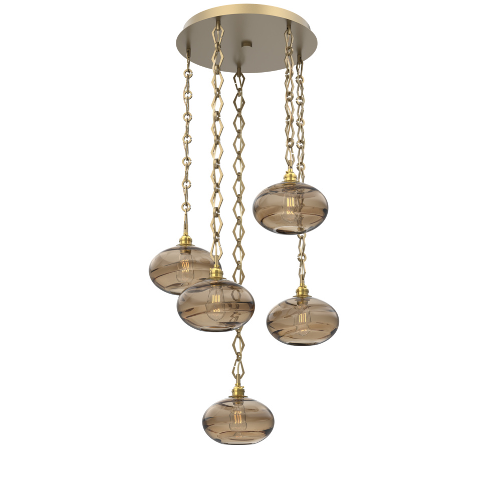 Coppa Round 5pc Multi-Pendant with Chain
