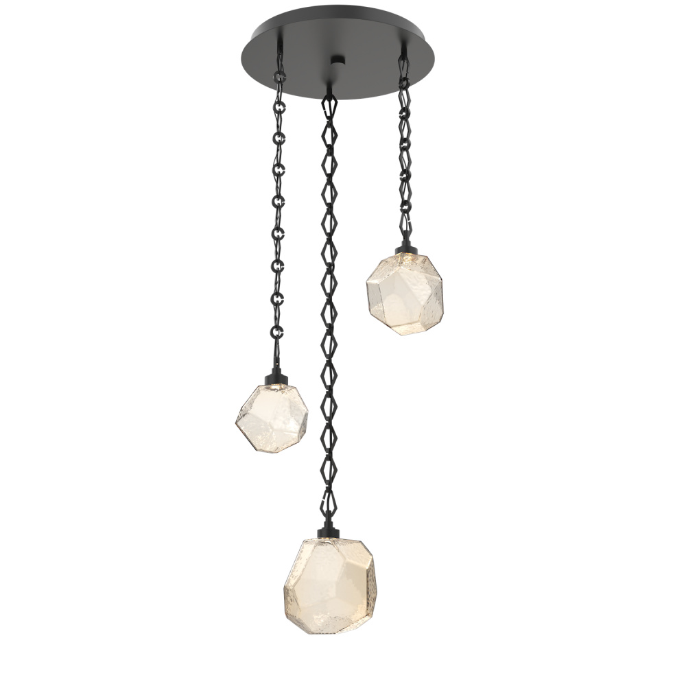 Gem Round 3pc Multi-Pendant with Chain