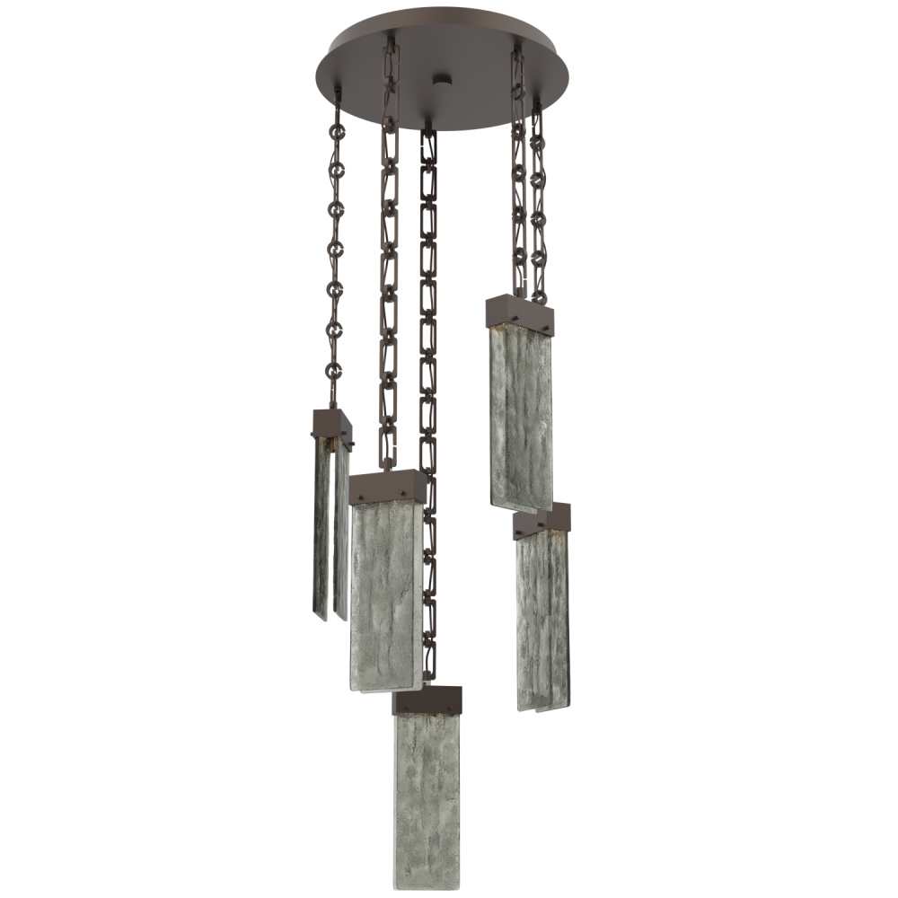 Parallel Round 5pc Multi-Pendant with Chain