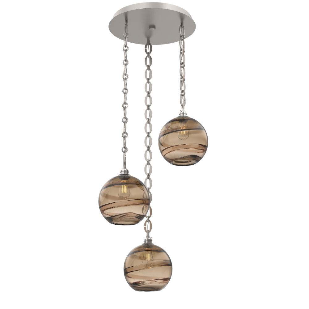 Terra Round 3pc Multi-Pendant with Chain