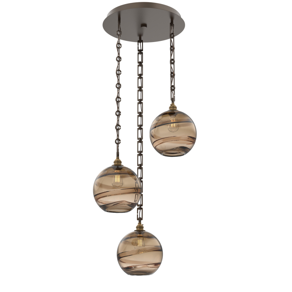 Terra Round 3pc Multi-Pendant with Chain