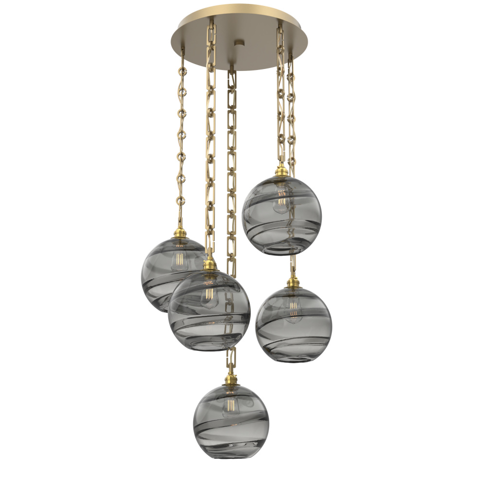Terra Round 5pc Multi-Pendant with Chain