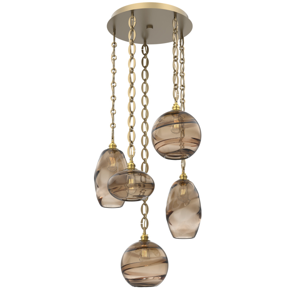 Misto Round 5pc Multi-Pendant with Chain