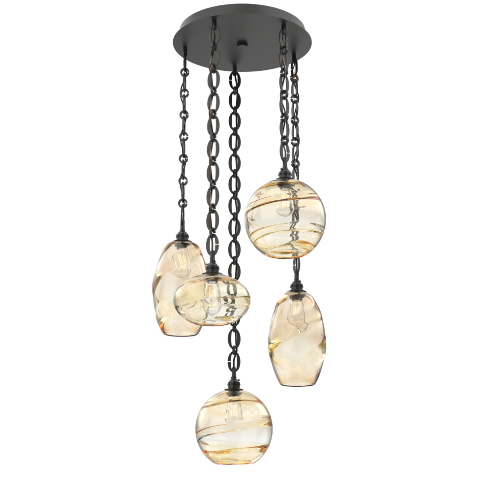 Misto Round 5pc Multi-Pendant with Chain