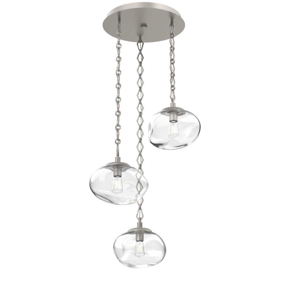Nova Round 3pc Multi-Pendant with Chain (Bulb)