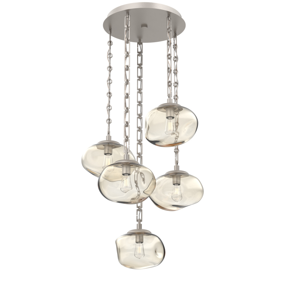 Nova Round 5pc Multi-Pendant with Chain (Bulb)