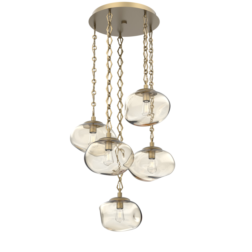 Nova Round 5pc Multi-Pendant with Chain (Bulb)