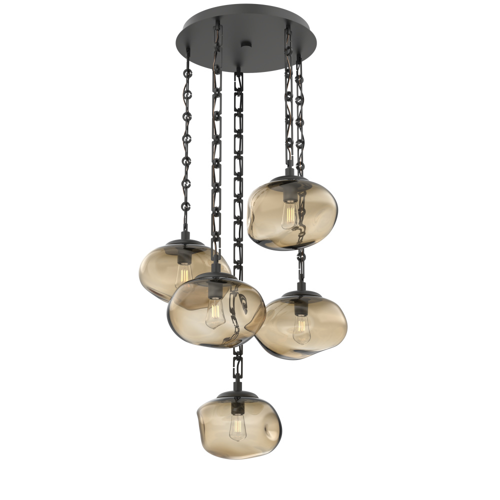 Nova Round 5pc Multi-Pendant with Chain (Bulb)