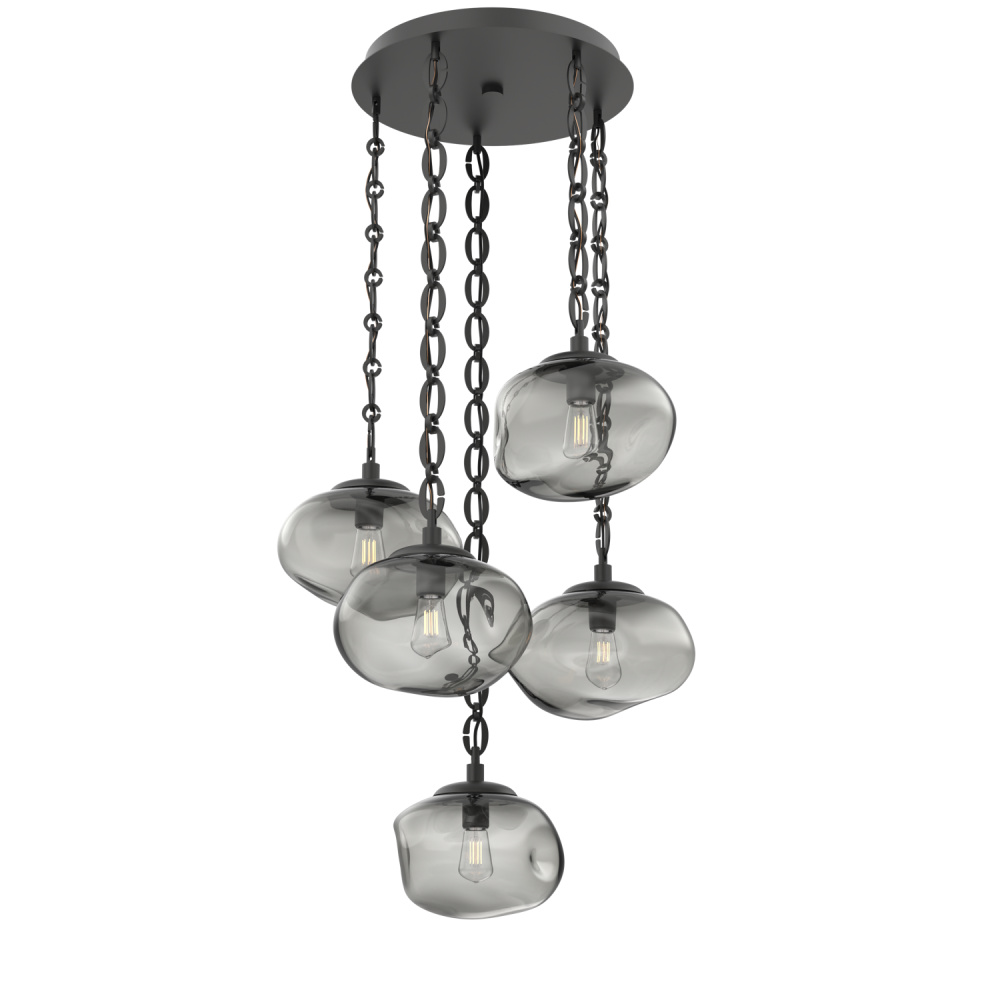 Nova Round 5pc Multi-Pendant with Chain (Bulb)