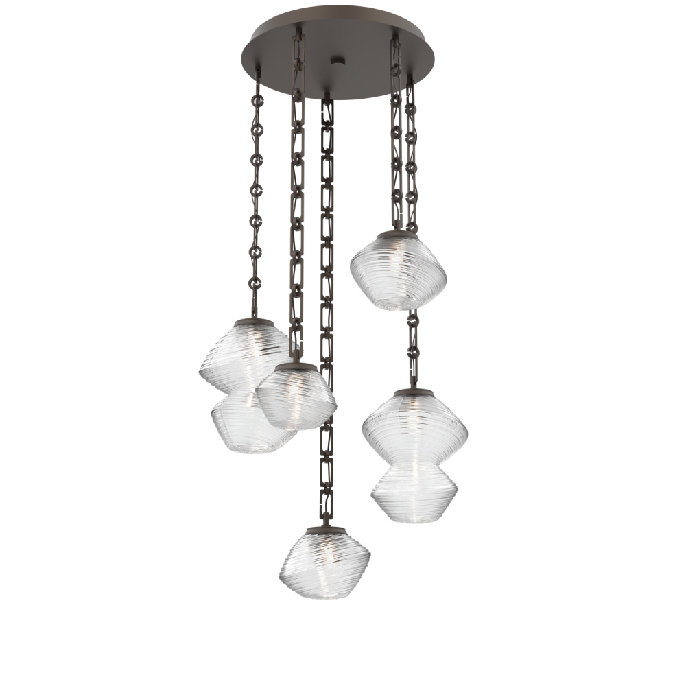 Mesa Round 5pc Multi-Pendant with Chain