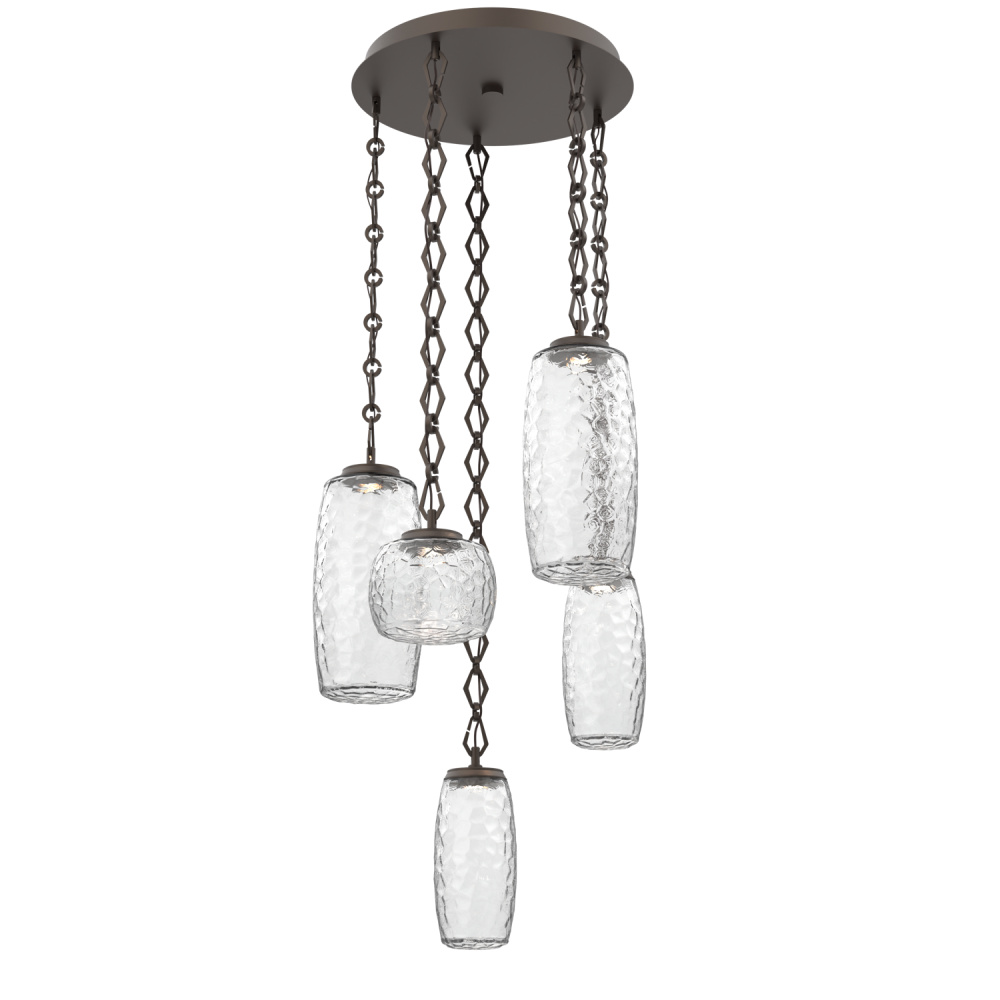 Vessel Round 5pc Multi-Pendant with Chain