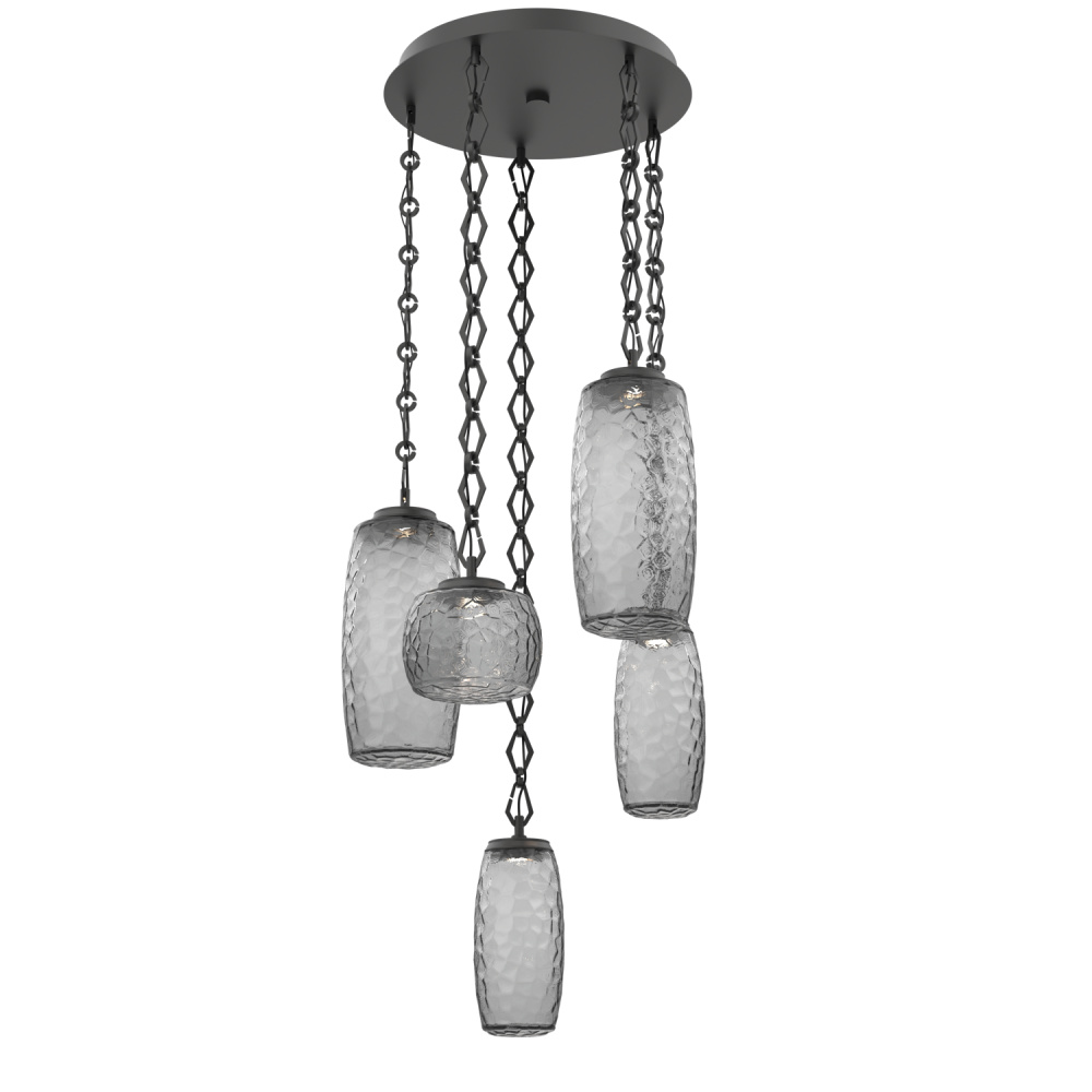 Vessel Round 5pc Multi-Pendant with Chain