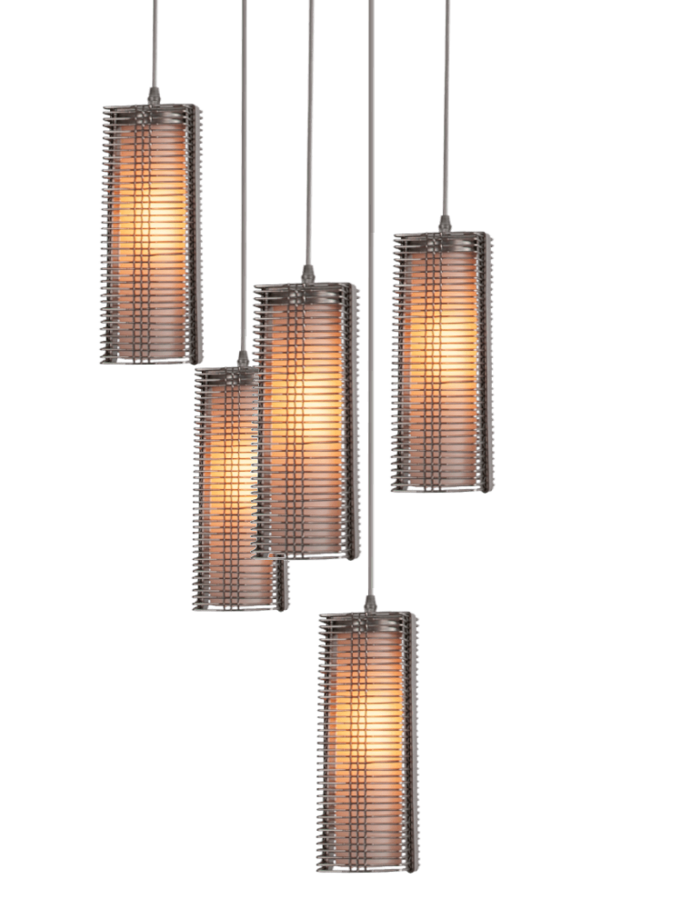 Downtown Mesh Square 12pc Multi-Pendant