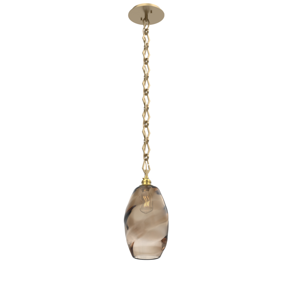 Ellisse Round Single Pendant with Chain