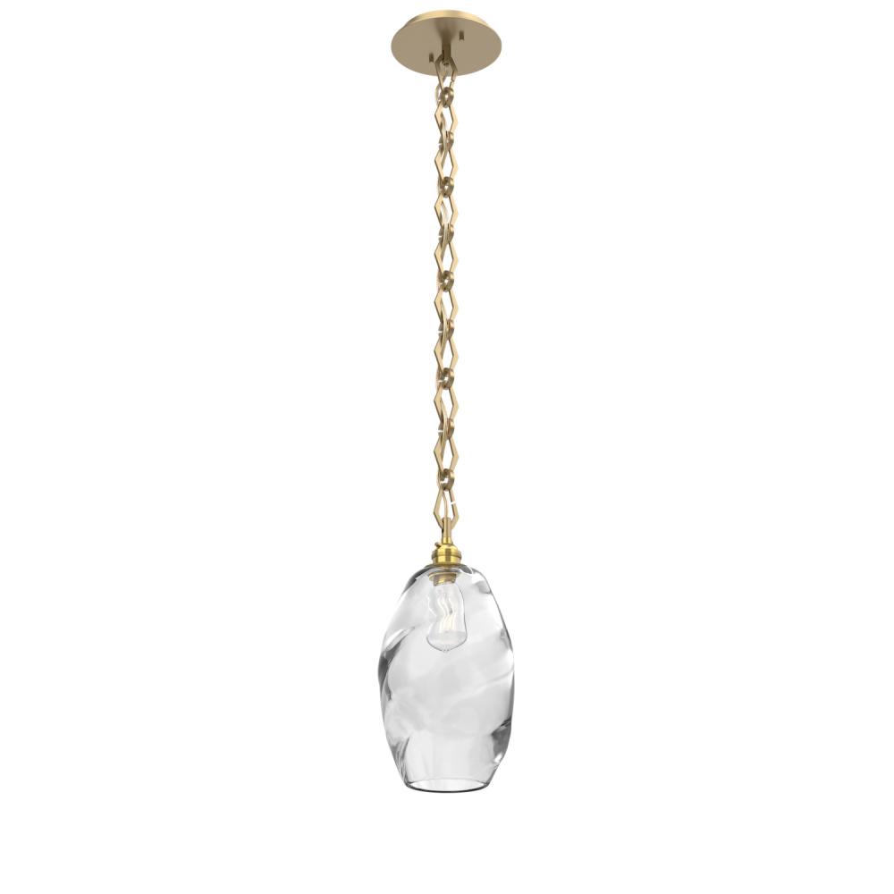 Ellisse Round Single Pendant with Chain