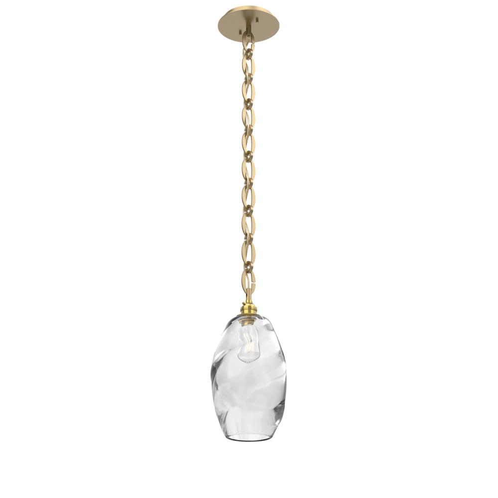 Ellisse Round Single Pendant with Chain